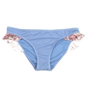 Bp Nordstrom Floral Ruffle Swim Bikini Bottom L